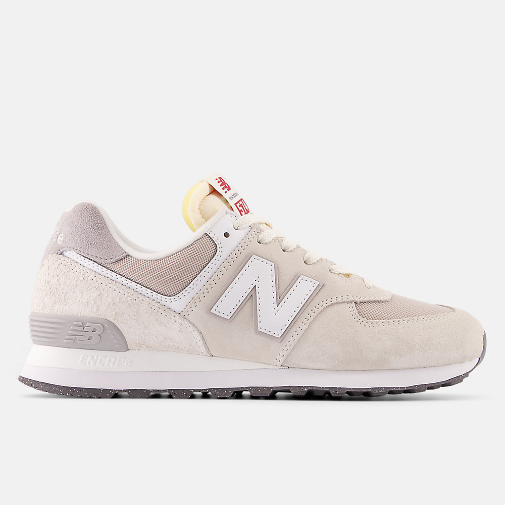 New Balance 574 Shoes Sea Salt with NB 102 White